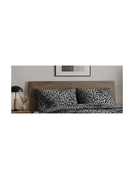 Lumora Leopard Pillowcase Set Black 52x72 cm