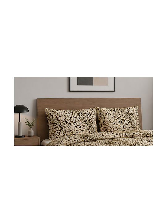 Lumora Leopard Pillowcase Set Yellow 52x72cm