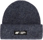 4F Unisex Knitted Beanie in Navy Blue