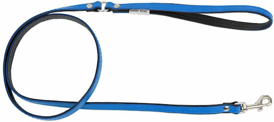Barry King Hundeleine/Hundeführer aus Leder in Blau 12 mm
