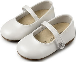 Babywalker Beige Leather Christening Pumps