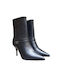 Damen-Leder-Stiefeletten Black