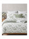 Olia Home Super-Double Bed Sheet Set 240x260 cm Dusty Green (4 pcs)