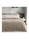 Das Home Κουβέρτα Fleece Υπέρδιπλη 220x240εκ. Taupe