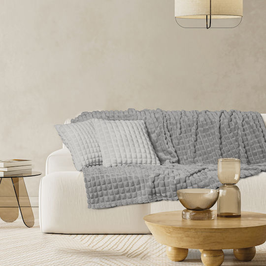 Das Home Κουβέρτα Fleece Καναπέ 130x170εκ. Grey