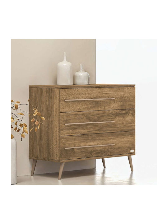 Elia Baby Dresser with 3 Drawers Brown 94x50x92cm