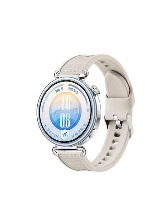 Λουράκι Σιλικόνης Rice Textured Garmin Vivoactive 4s Vivomove 3s Starlight