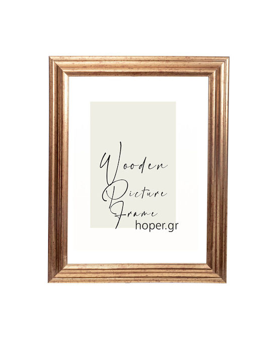 Wall Photo Frame Wooden with Gold Frame