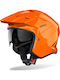 Airoh Kombakt Orange Gloss Мотоциклетна Каска Джет ECE 22.06 1150gr със Слънчев Визьор