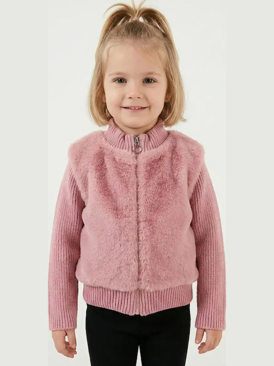 Joyce Kids Knitted Cardigan Pink