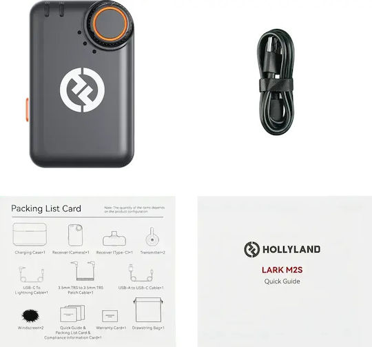 Receptor Hollyland Lark M2s pentru Cameră, Gri Spațial