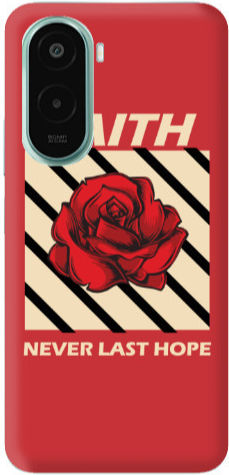 Xiaomi Poco M7 Faith Never Last Hope Red Colored Silicone Tpu Θήκη
