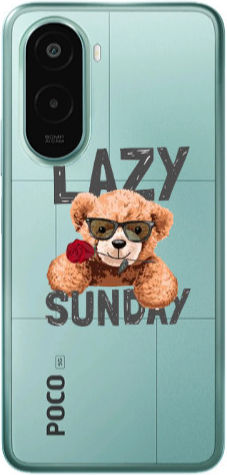 Xiaomi Poco M7 Lazy Sunday Transparent Silicone Tpu Θήκη