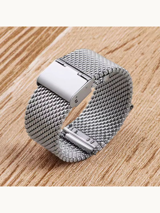 Milanese Metallarmband Silber 18 mm