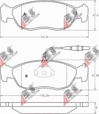 Bremsbeläge Citroen Xsara 97 Sensor 21430.17.3