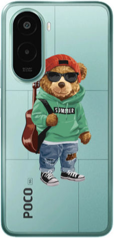 Xiaomi Poco M7 Summer Tedy Transparent Silicone Tpu Θήκη