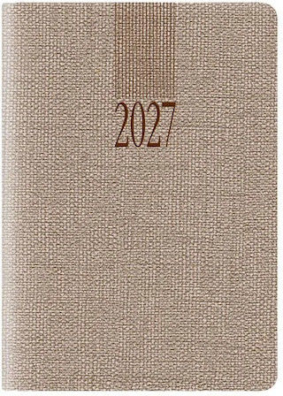 THeofylaktos Cotton Daily Agenda 2027 Beige 6.5x10 cm