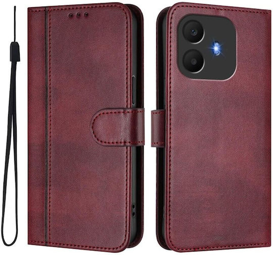 Калъф Портмоне Wine Red Tcl K70 4G K70 Power 4G