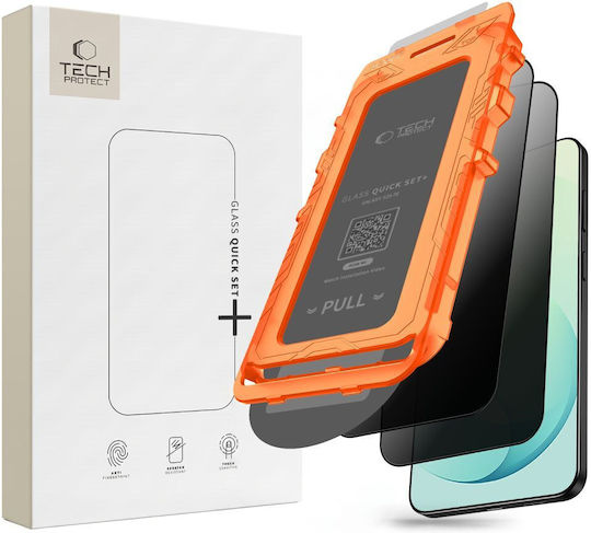 Поверително стъкло Tech-protect Quick Set Spy+ 2 броя Galaxy S26 Fe Privacy 5906302343164