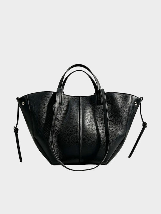 Leather Women's Shopper Bag Black
