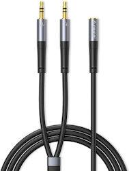Orico Audio Cable 3.5mm Male - 2x 3.5mm Male Black 0.5m with Gold-Plated Terminals ORICO-AX1-05-BK-BP