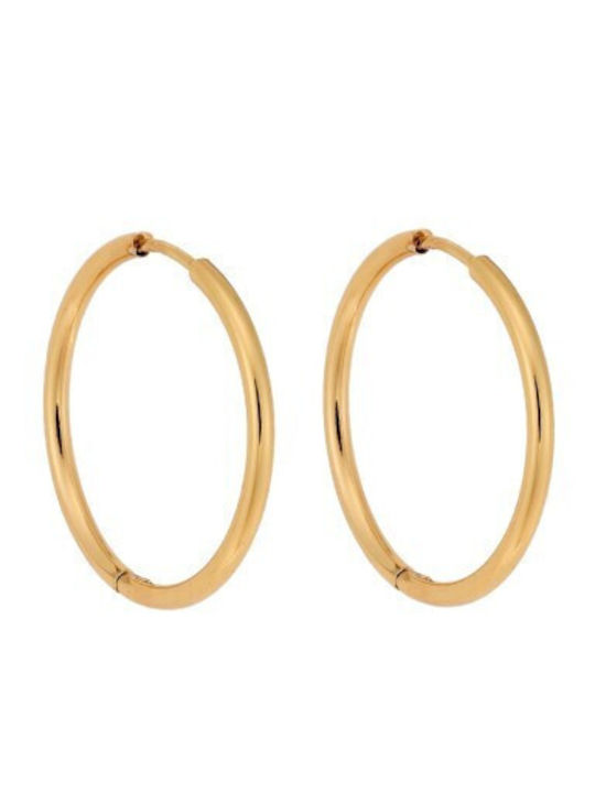 Σκουλαρίκια Kρίκοι Γυναικεία Senza Gold Plated Steel