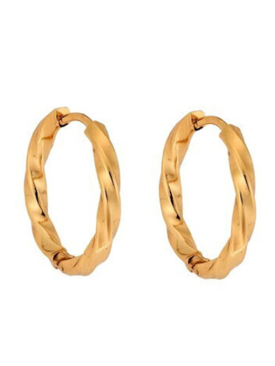 Damen-Creolen Senza Gold Plated Steel