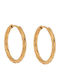 Women's Hoop Earrings Senza Gold Plated Steel