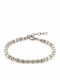 Ulysses Silber Herrenarmband aus 925er Silber mit weißen Steinen
