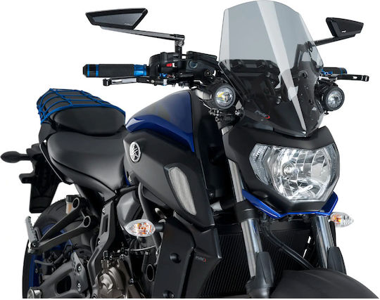 Puig New Generation Touring Motorrad-Windschutzscheibe Yamaha MT-07 18–20 Rauchfarben