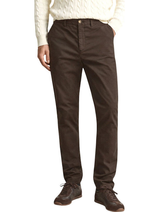 Gant Men’s Chino Trousers Elastic Slim Fit Dark...
