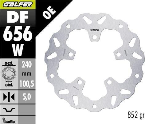 Galfer Wave Feststehende Hinterradbremsscheibe Cf Moto 450mt '24 240x100,5x5 mm