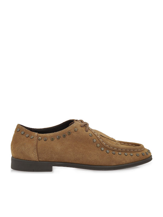 Suede Women's Moccasins in Brown
