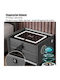 Metal Grey Bedside Table 40x40x60cm