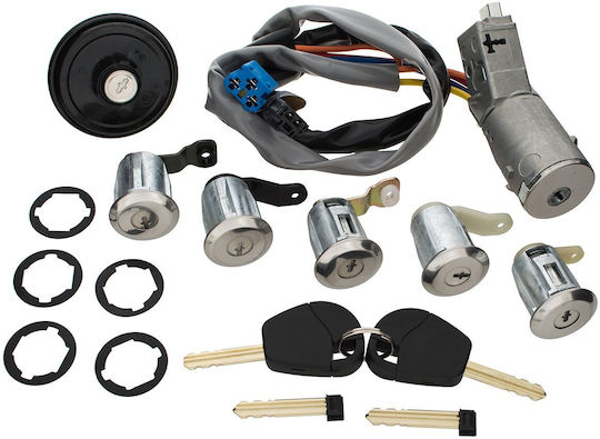 Peugeot Partner 02–08 Komplettes Zündschloss + 5x Schließzylinder + Tankdeckel-Set