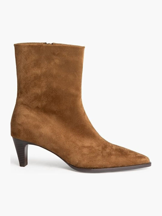 Corina Ghete de Damă cu Toc Mediu Camel
