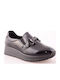 Ανατομικά Γυναικεία Slip-On Δερμάτινα Μαύρα