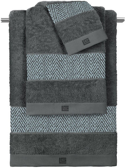 Guy Laroche Σετ Πετσέτες Μπάνιου 3τμχ Alezia Azul-anthracite