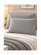 Decotelia Astron Комплект Калъфки за Възглавници с Кант Astron Grey 53x73 см