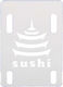 Sushi Riser Pagoda Each Clear 1/8 In Clear