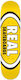 Real Oval 1" Yellow Shortboard Skateboard Board