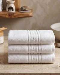 Olia Home Hotel Face Towel White Meander Olia Home Hotel Face Towel White Meander