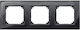 M-Elegance Glass 3-Position Frame Onyx Black Merten 489303 Schneider Electric 489303