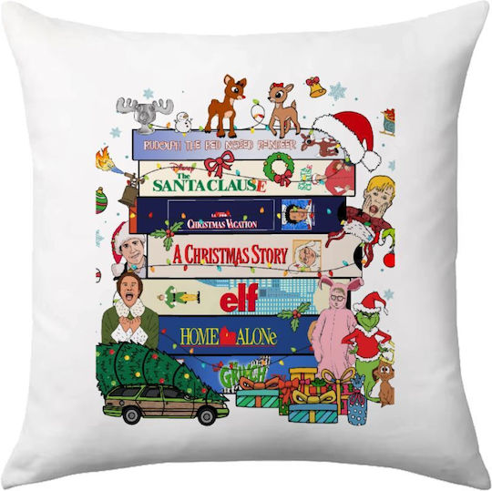 Xmas Classic Movies Sofa Pillow 40x40cm Filling Included