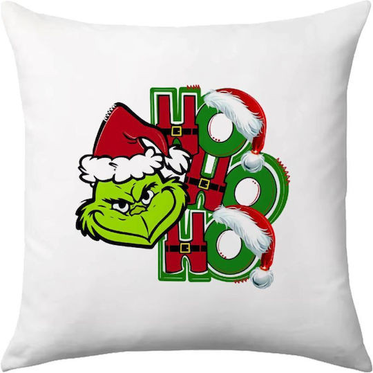 Grinch Ho Ho Ho Μαξιλάρι Καναπέ 40x40cm Περιέχεται Γέμισμα