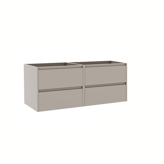 Karag Dyma 120 Vanity Unit with Sink L120.5xD47.5xH50cm Walnut Brown