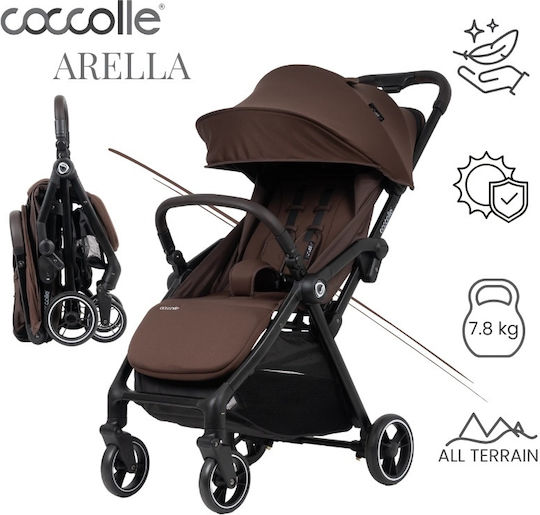 Arella Kinderwagen Geeignet für Neugeborene Coffee Brown 7,8 kg