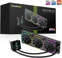 GameMax HAILSTORM 360 AIO-CPU-Wasserkühlung mit 3 Lüftern 120 mm Grün