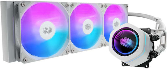 MasterLiquid Core Nex 360 Υδρόψυξη AIO CPU με 3 Ανεμιστήρες 120mm και ARGB Φωτισμό Λευκή