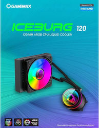 GameMax ICEBURG 120 Răcire cu Lichid AIO pentru Procesor cu 1 Ventilator de 120 mm și Iluminare ARGB
